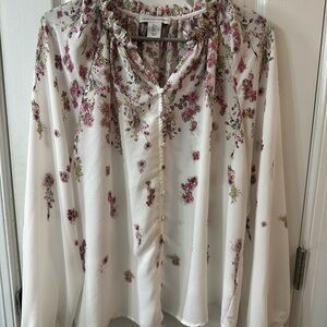 Cupcakes & Cashmere Pink Floral Blouse